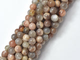 Sunstone Beads, Moonstone Beads, 8mm (8.5mm) Round-Gems: Round & Faceted-BeadDirect