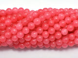 Jade Beads - Pink, 6mm Round-BeadDirect