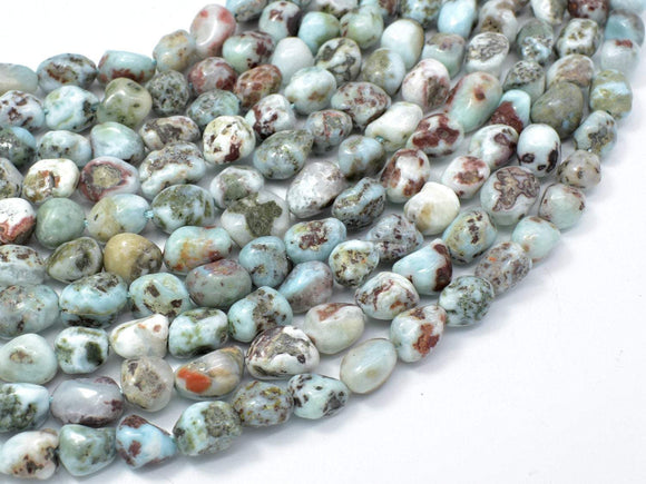 Larimar, Approx 6x8mm Nugget Beads, 16 Inch-Gems: Nugget,Chips,Drop-BeadDirect