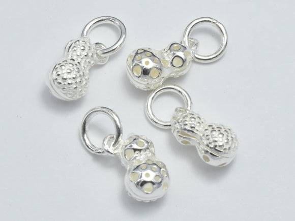 2pcs 925 Sterling Silver Charms, Gourd Charms, 10x5.5mm-BeadDirect
