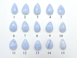 Blue Lace Agate Cabochon, Teardrop, Approx. (11-16)mmx(14-24)mm, Size vary-BeadDirect