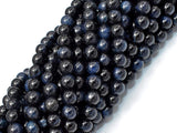 Blue Tiger Eye, 6mm (6.5mm) Round Beads-Gems: Round & Faceted-BeadDirect