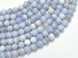 Blue Chalcedony, Blue Lace Agate, 8mm Round-BeadDirect