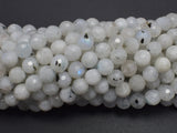 White Rainbow Moonstone, 6mm (6.5mm), Faceted Round-BeadDirect