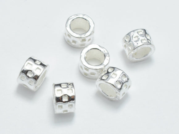 8pcs 925 Sterling Silver Beads, 4.5x3mm Tube Beads, Big Hole Beads, Spacer Beads-BeadDirect