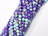 Impression Jasper-Blue & Purple 6mm Round-BeadDirect