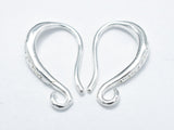 10pcs Earing Hooks, Fishhook, Silver Plated, 9x15mm, Hole 1.5mm-Metal Findings & Charms-BeadDirect