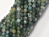 Moss Agate Beads, 3.6mm Micro Faceted Round-Gems: Round & Faceted-BeadDirect