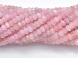 Madagascar Rose Quartz Beads, 4x6mm (3.5x5.5mm) Faceted Rondelle-Gems:Assorted Shape-BeadDirect