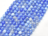 Mystic Coated Fire Agate- Blue, 6mm Faceted-BeadDirect