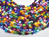 Mother of Pearl Beads, MOP, Multi Color 6-9mm Nugget-BeadDirect