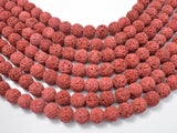 Red Lava Beads, 10mm Round Beads-Gems: Round & Faceted-BeadDirect
