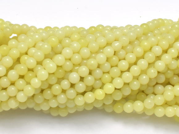 Lemon Jade, 4mm Round Beads-Gems: Round & Faceted-BeadDirect