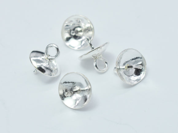 10pcs 925 Sterling silver Cup, 6x6.5mm, For half hole beads-Metal Findings & Charms-BeadDirect