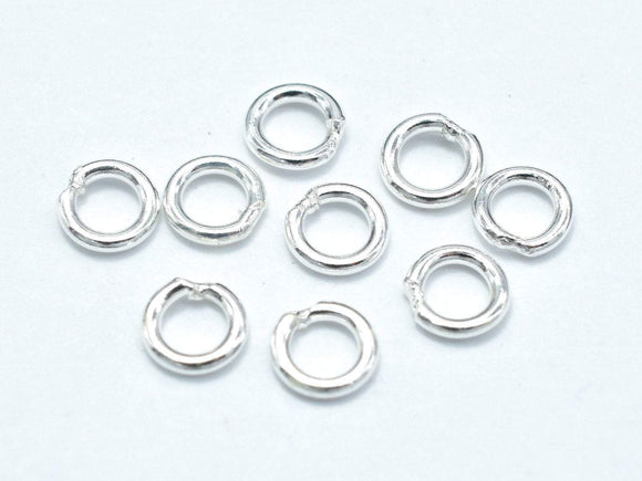 20pcs 925 Sterling Silver Jump Ring-Closed, 4mm, 0.8mm (20guage)-Metal Findings & Charms-BeadDirect