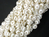 Tibetan Agate Beads, White, 8mm Faceted Round-Agate: Round & Faceted-BeadDirect