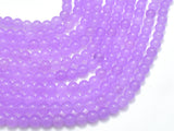 Jade - Purple, 6mm (6.3mm) Round Beads, 14.5 Inch-BeadDirect