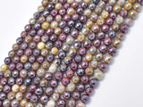 Mystic Coated Mookaite, 6mm Faceted Round Beads, AB Coated-Gems: Round & Faceted-BeadDirect