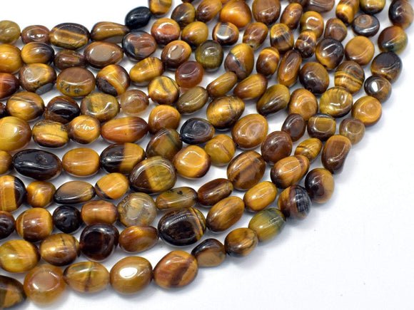 Tiger Eye, 6x8mm Nugget Beads, 15.5 Inch-Gems: Nugget,Chips,Drop-BeadDirect