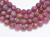 Ruby Beads, 6mm Faceted Round Beads, 18 Inch-Gems: Round & Faceted-BeadDirect