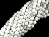 White Howlite Beads, Faceted Round, 6 mm-Gems: Round & Faceted-BeadDirect