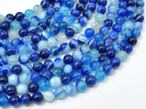 Banded Agate Beads, Striped Agate, 6mm (6.3mm)-Gems: Round & Faceted-BeadDirect