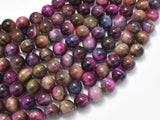 Tiger Eye - Fuchsia, 8mm, Round-BeadDirect