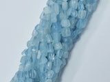 Aquamarine, 6x8mm Nugget Beads, 15.5 Inch-BeadDirect