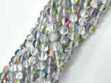Mystic Aura Quartz-Silver, Rainbow, 6mm Round Beads-BeadDirect