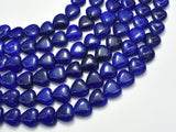 Jade - Blue 12mm Heart Beads, 15 Inch-BeadDirect