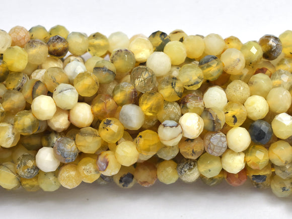 Yellow Opal 4mm Micro Faceted Round-BeadDirect