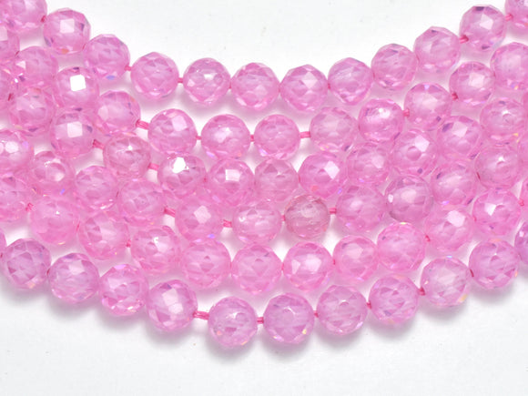 Cubic Zirconia - Pink, CZ beads, 4mm, Faceted-BeadDirect