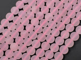 Matte Rose Quartz Beads, 8mm (8.4mm) Round beads-Gems: Round & Faceted-BeadDirect