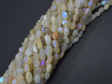 Mystic Coated Moonstone, AB Coated, 6x8mm Nugget-BeadDirect