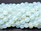 White Opalite Beads, Faceted Round, 10mm (9.6 mm), 14.5 Inch-Gems: Round & Faceted-BeadDirect