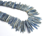 Blue Kyanite (7-12)x(16-48)mm Graduated Top Drilled Slice Stick-BeadDirect