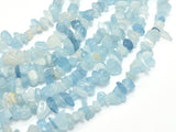 Aquamarine, 7-11mm Chips, 32 Inch-BeadDirect