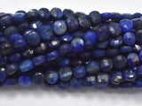 Lapis Lazuli, 4mm Faceted Coin-Gems:Oval,Rectangle,Coin-BeadDirect