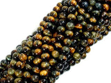 Blue / Yellow Tiger Eye, 6mm (6.5 mm) Round-Gems: Round & Faceted-BeadDirect