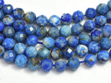 Natural Lapis Lazuli 3.6mm Micro Faceted Round, 15 Inch, Approx. 110 beads, Hole 0.6mm (298025001)-BeadDirect