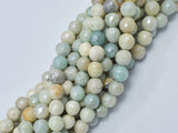 Mystic Coated Amazonite, 8mm (8.5mm) Faceted, AB Coated-BeadDirect