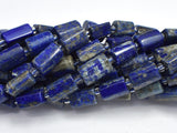 Natural Lapis Lazuli 6x10mm Faceted Tube-BeadDirect