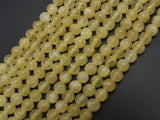Yellow Selenite, Gypsum, 6mm (6.6mm), Round-BeadDirect
