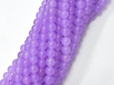 Jade - Purple, 6mm (6.3mm) Round Beads, 14.5 Inch-BeadDirect