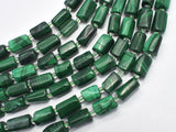 Malachite 7x11mm Faceted Tube-BeadDirect