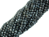 Black Labradorite Beads, Faceted Round, 4mm, 14.5 Inch-Gems: Round & Faceted-BeadDirect