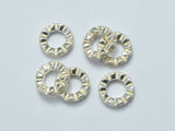 4pcs 925 Sterling Silver Beads, White CZ Spacer, 7.4mm-BeadDirect