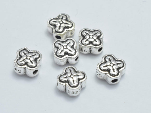 4pcs 925 Sterling Silver Beads-Antique Silver, 6mm Beads-Metal Findings & Charms-BeadDirect