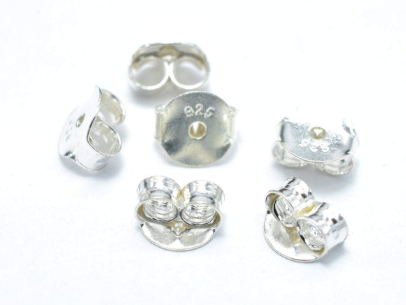20pcs 925 Sterling Silver Earnuts, Butterfly Backings-Metal Findings & Charms-BeadDirect