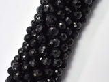 Black Tourmaline Beads, 8mm (8.4mm) Faceted Round-Gems: Round & Faceted-BeadDirect